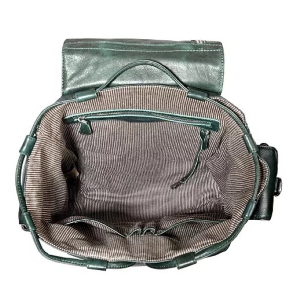 Free People x Old Trend Bryan Backpack Green NWT - Picture 4 of 17